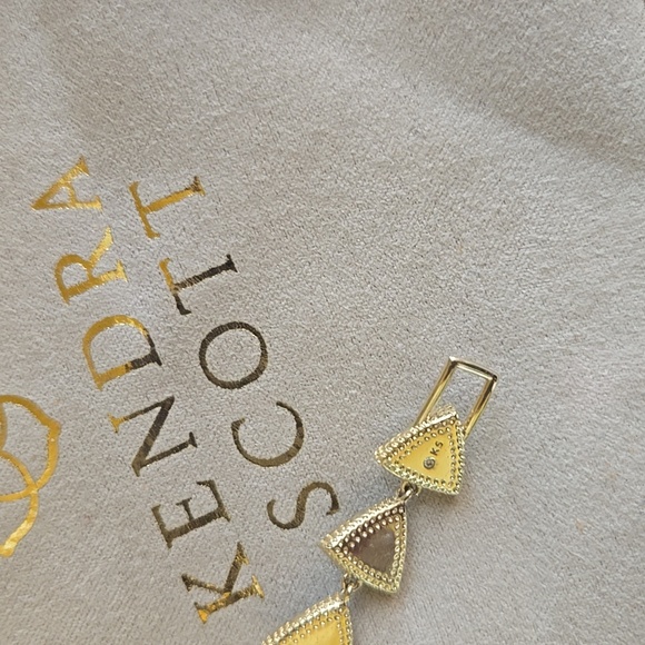 Kendra Scott Perry Gold Link Bracelet In Green Apatite - Picture 7 of 10